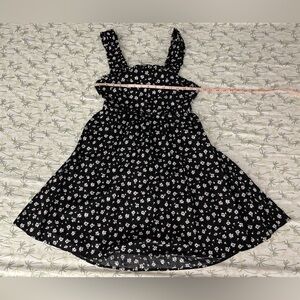 Black with white flower dress
